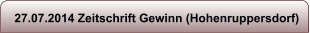 27.07.2014 Zeitschrift Gewinn (Hohenruppersdorf)